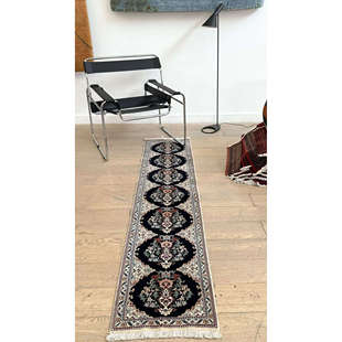 WOVENTALES天织中东进口手工羊毛加丝Naine波斯地毯220x50