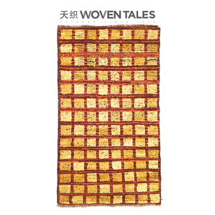 WOVENTALES天织中东进口手工羊毛1940年民族部落Gabbe地毯138x78