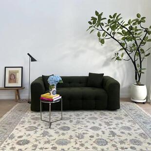 WOVENTALES天织中东进口手工羊毛加丝波斯龙凤Tabriz地毯303x250