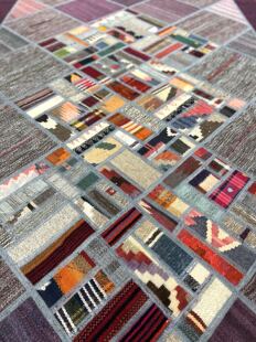 WOVENTALES天织中东进口手工羊毛KILIM部落地毯Patchwork230x156