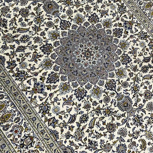 WOVENTALES天织中东进口手工羊毛波斯Kashan地毯355x253