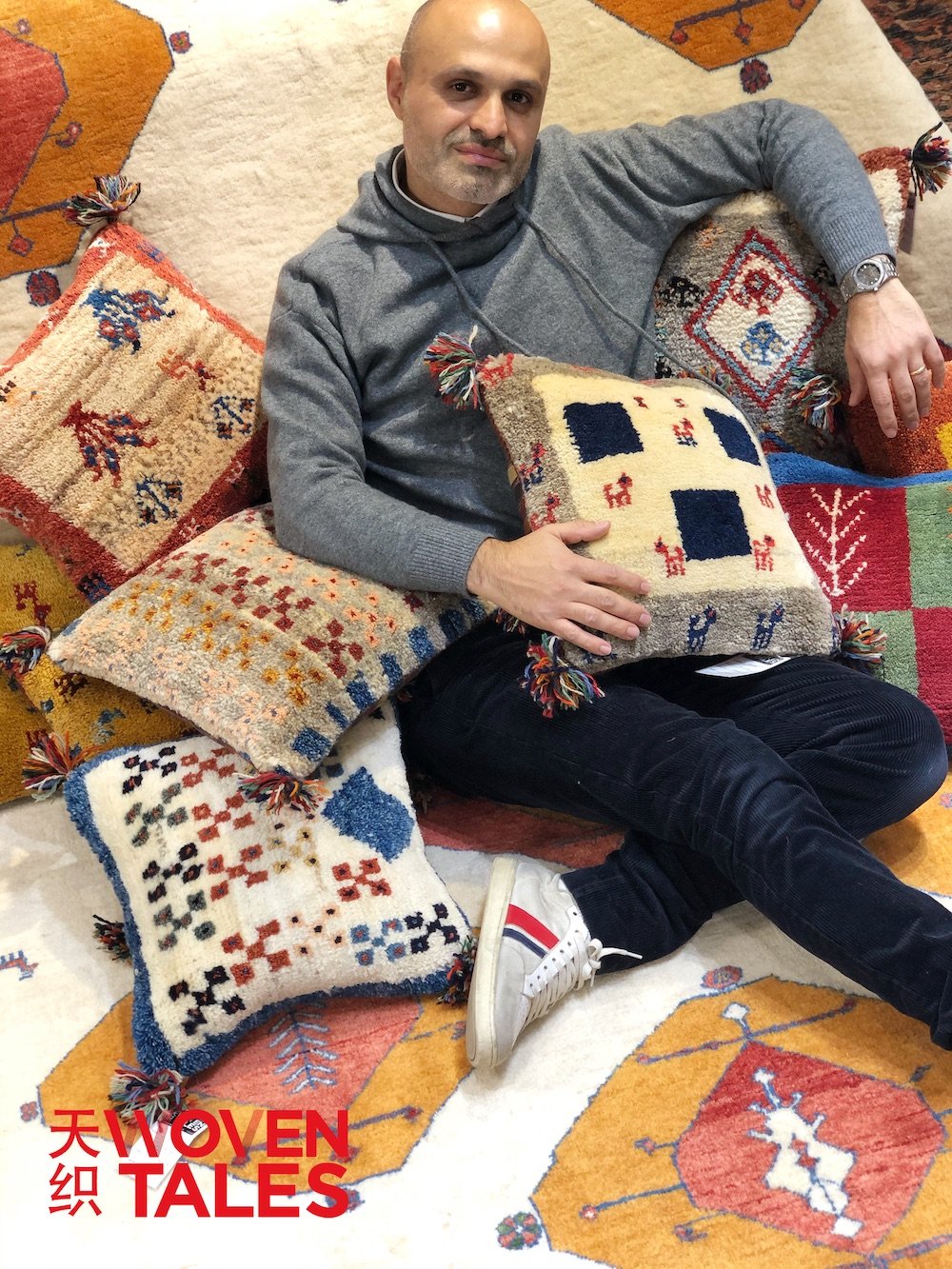 WOVENTALES天织中东进口手工羊毛Shiraz民族部落抱枕靠垫床头沙发