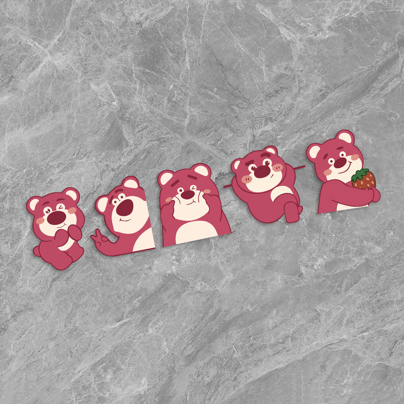 草莓熊电动车贴纸汽车装饰防水贴电瓶车个性可爱创意车身划痕遮挡,3C数码配件,USB多功能数码宝,淘宝优惠券,粉丝福利购,淘宝优惠卷