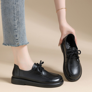 子春秋款 真牛皮软底妈妈皮鞋 中老年舒适不累脚女鞋 2025新款 女 女款