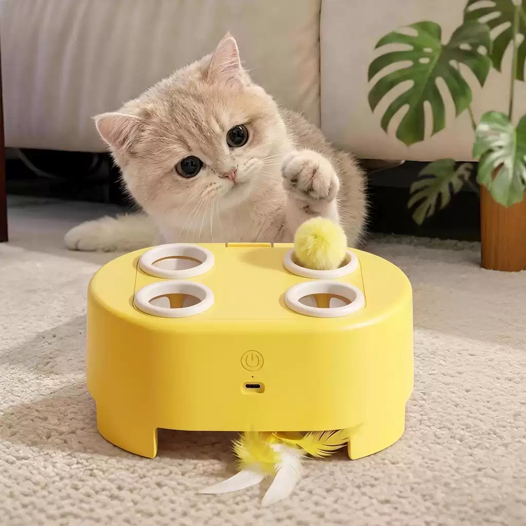 猫咪玩具电动打地鼠逗猫棒自动