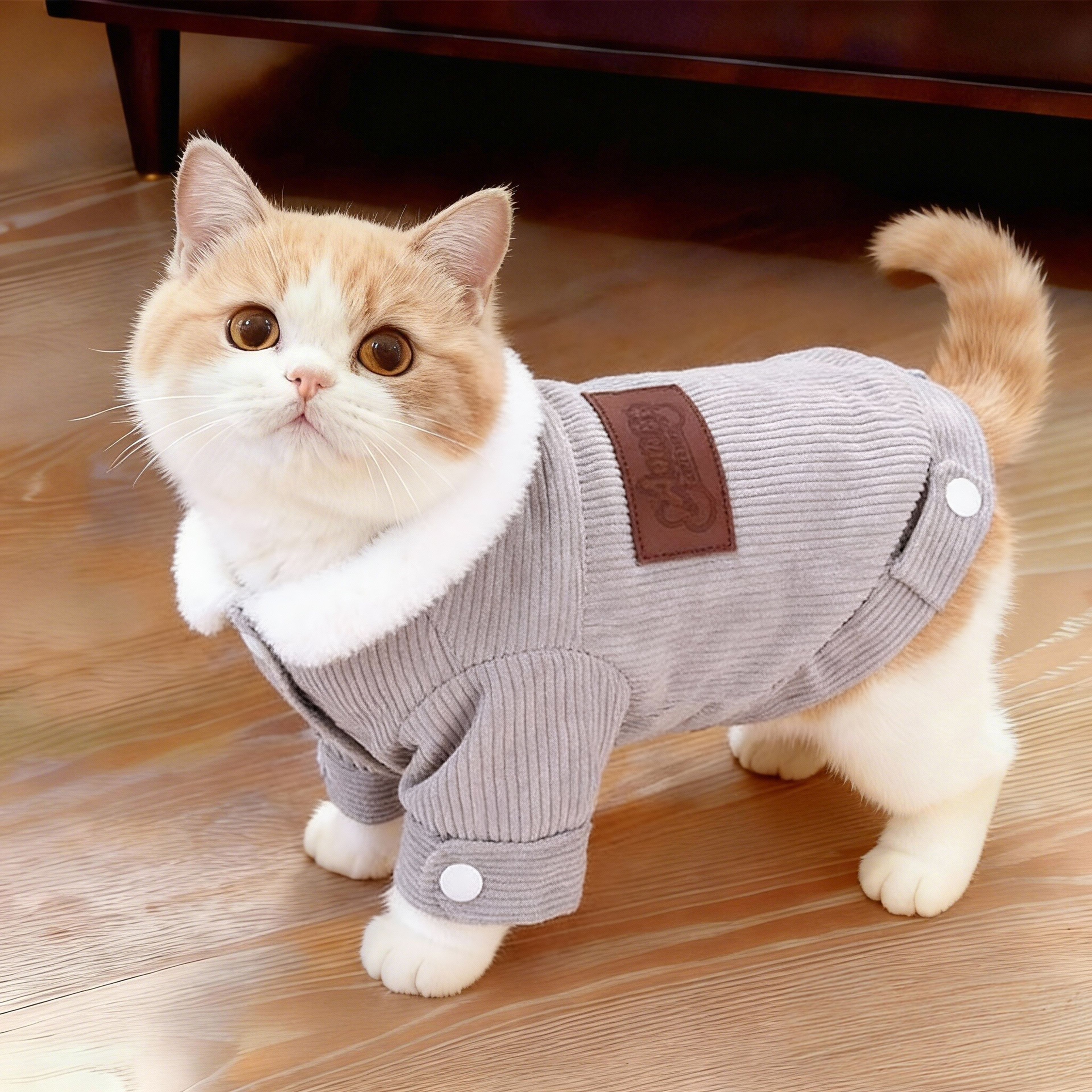 猫咪衣服秋冬加绒加厚保暖羊羔绒