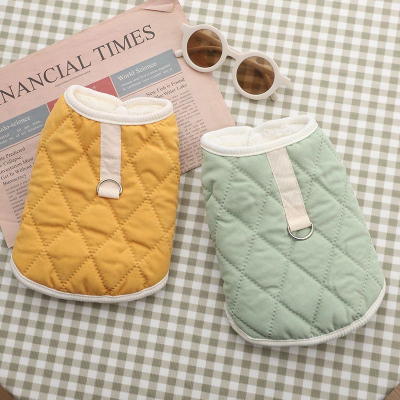 秋冬装小狗狗保暖可牵引马甲猫咪