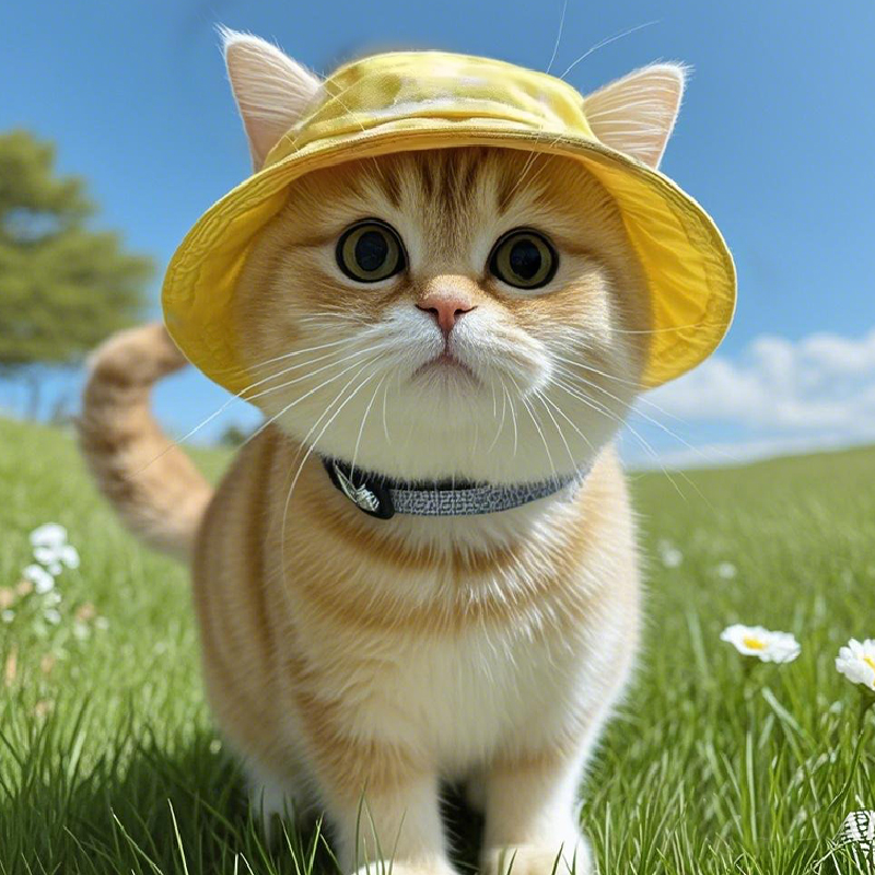 猫咪渔夫帽子可爱露耳朵防晒遮阳