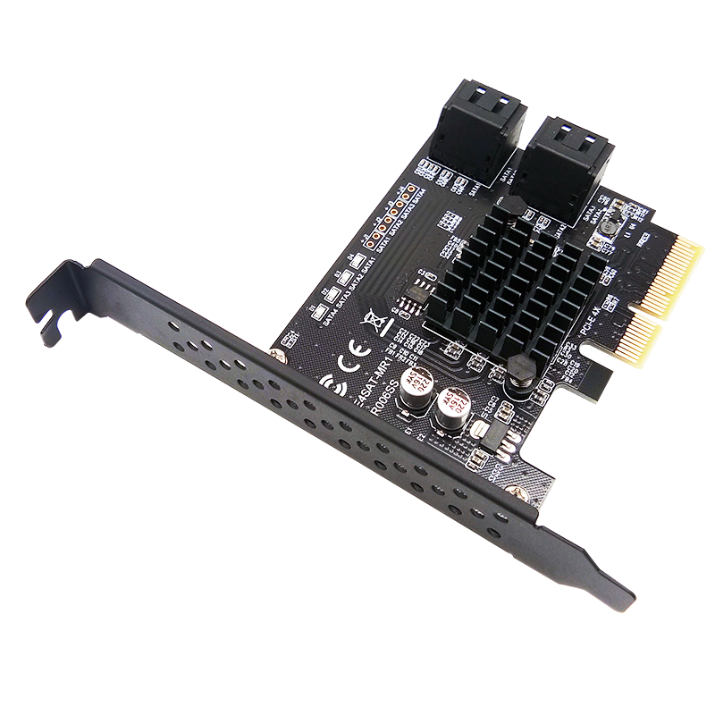 西社台式机PCI-E转SATA3.0-4口 raid卡SSD磁盘阵列卡Marvell9230