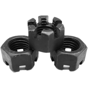 10.9级开槽螺母GB6181高强度细牙开花罗母细扣加厚螺帽罗帽M8-M42