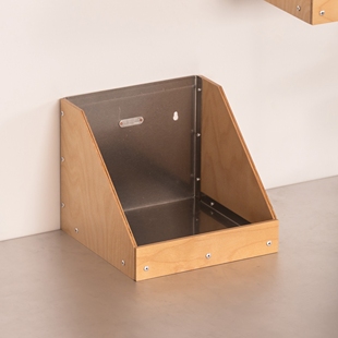 【新品】词裕木盒 梯形多功能桌面书唱片书架 制吉家居