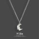 月亮缠绕小众设计钛钢个性 欧美潮流短款 链轻奢气质送男友项链吊坠