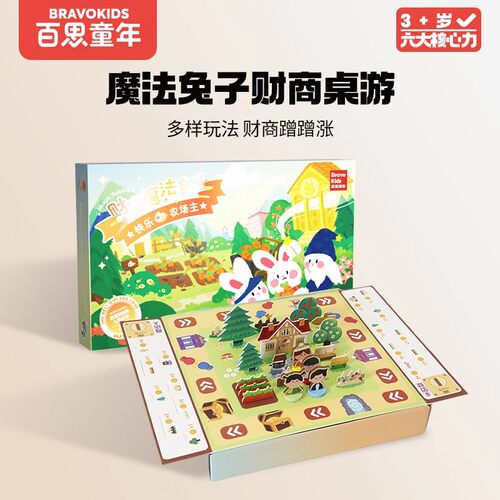 百思童年财富兔子3-8岁桌面游戏