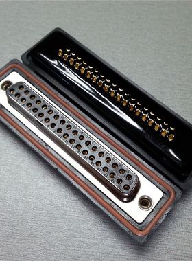 供应DB37PIN防水母头  现货两排d-sub(vga)37pin焊线母头连接器
