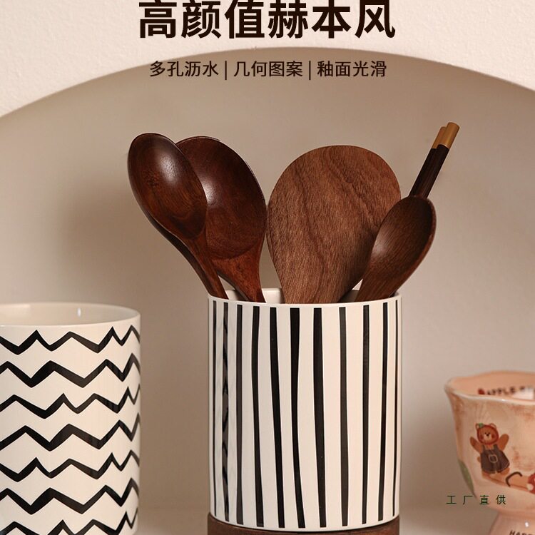 陶瓷筷子筒架家用高档厨房台面沥其它园艺用品
