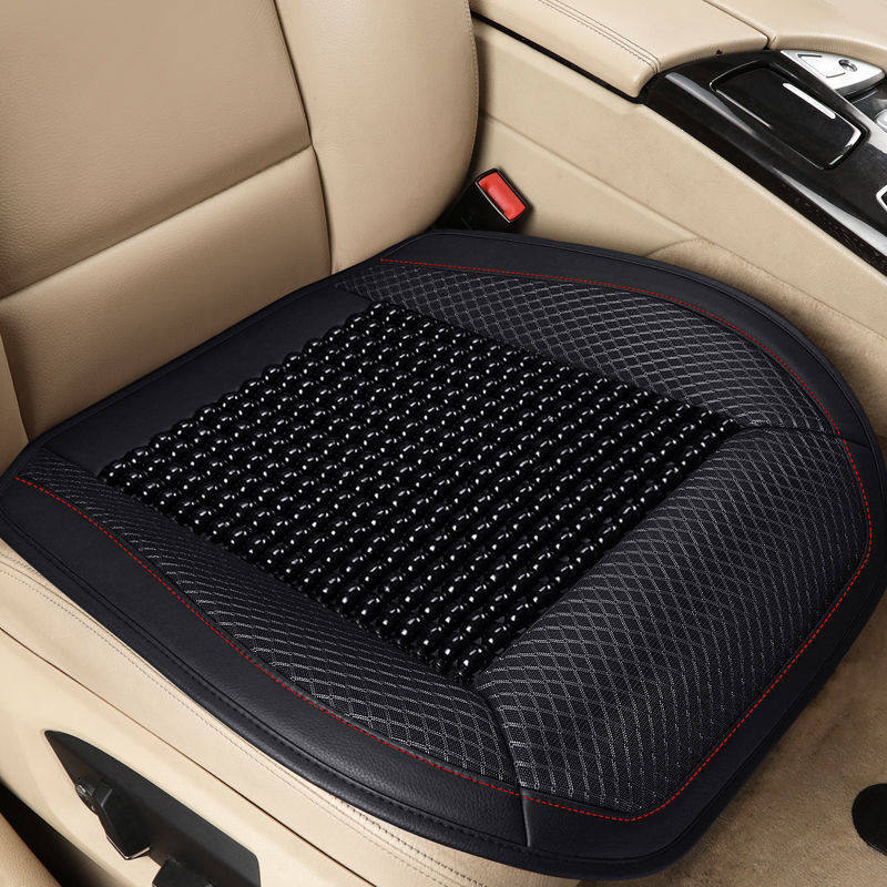 木珠汽车坐垫夏季单片透气防滑免绑无靠背三件套夏天通风竹席凉垫