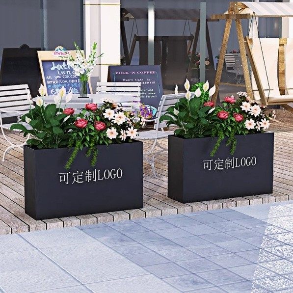 户外简约不锈钢坐凳花箱组合花坛落地式休闲隔断花槽铁艺花架花盆,居家日用,其它,淘宝优惠券,粉丝福利购,淘宝优惠卷