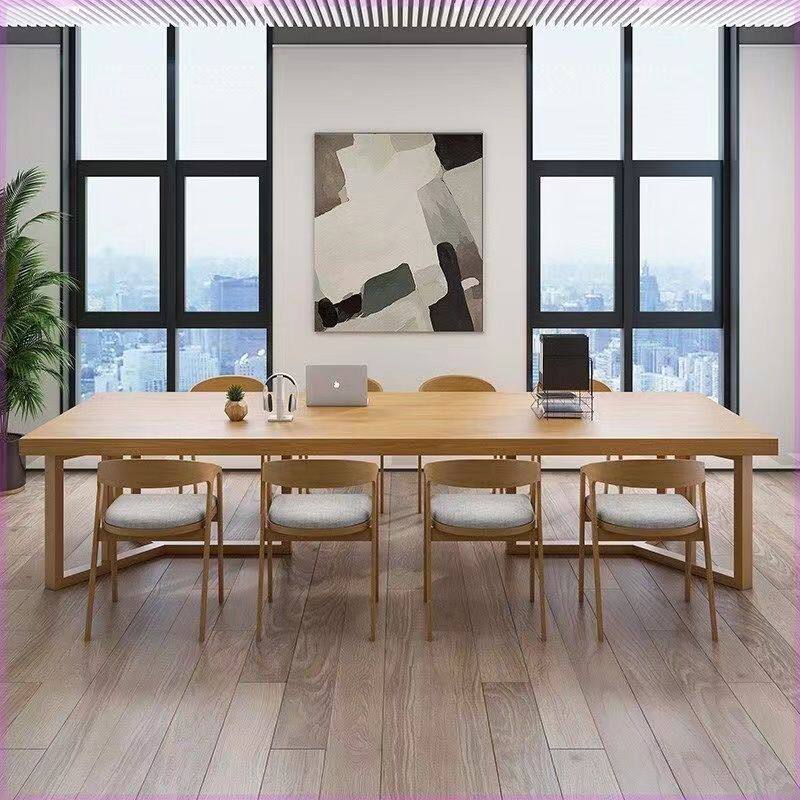 木办公桌会议桌长桌简约现代台式电脑桌会议室大型长条桌椅组合