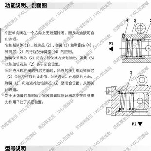 KWL S52F S型法兰连接单向阀 S82F 凯维联 S62F