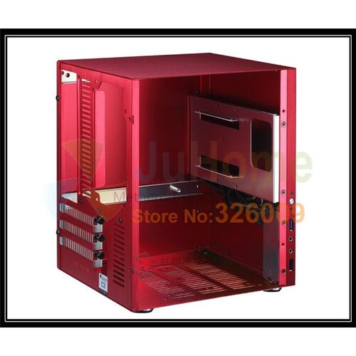 C2R C2 Red, iHTPC ITX  Mini computer case in aluminum, suppo