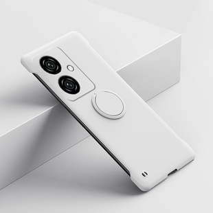 适用于vivoY78+无边框手机壳y78+半包微磨砂y100纯色硬壳支架款送挂件个性创意新款不顶膜商务散热男女复古