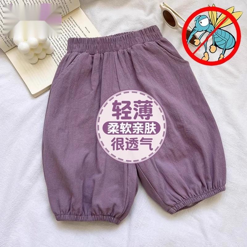 2025新款女童夏款哈伦裤女宝宝夏装2025新款七分裤儿童装薄款厂家