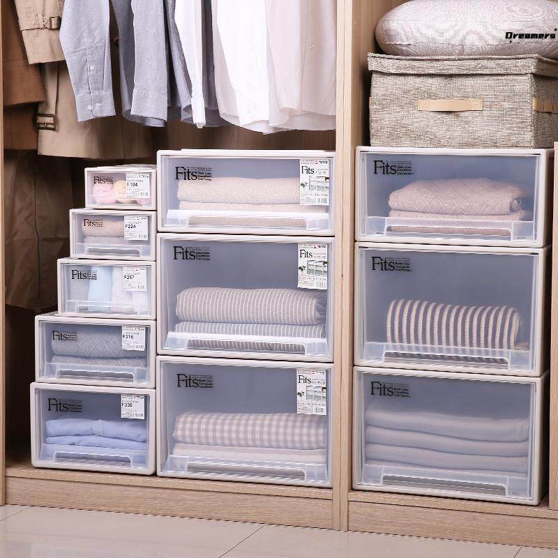 抽屉式收纳箱衣柜衣服储物整理箱透明收厂家