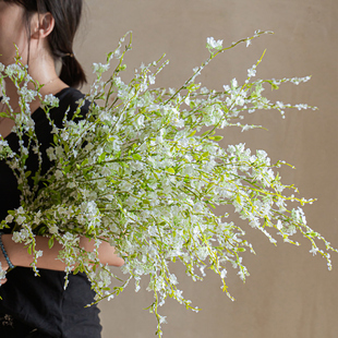 雪柳枝仿真花假花束摆设客厅玄关装饰品室内桌面高端轻奢插花花艺