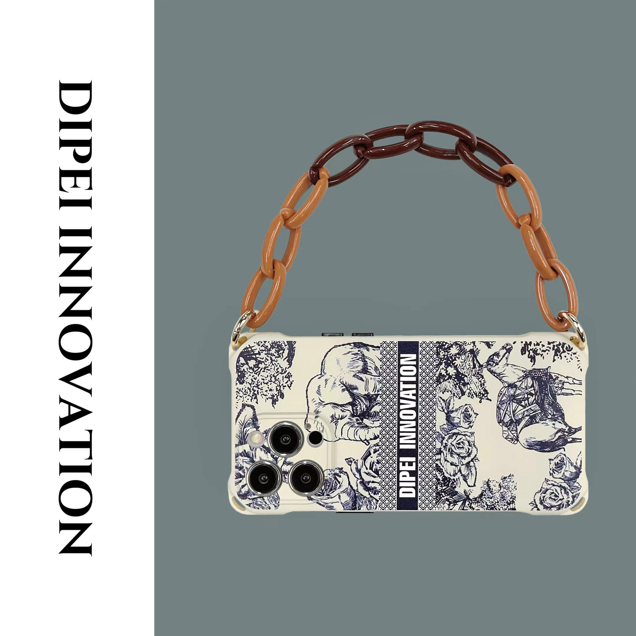 原宿风霸王茶姬同款挂绳手机壳15plus小众手提12适用苹果iP