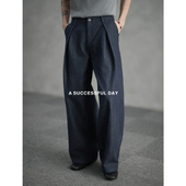 牛仔裤 ASSDY 子潮 12oz老钱风春季 直筒男士 亚麻会呼吸 天然织物