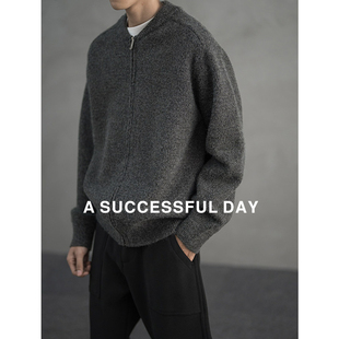 700G重磅毛绒混纺老钱毛衣男针织开衫 ASSDY 外套 呼呼严选专享