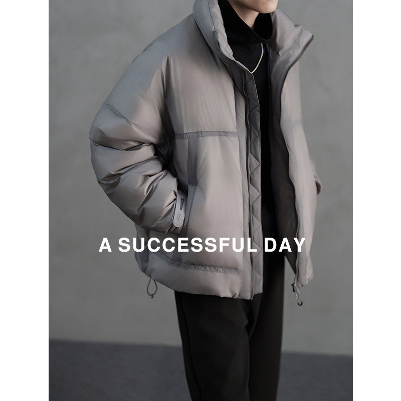 ASSDY|防泼水立领鸭绒羽绒服男士2025冬加厚保暖宽松上衣外套潮牌