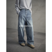 90%高支精梳棉 水洗长裤 棉 春季 ASSDY 男士 呼吸感 弯刀牛仔裤 子