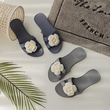 韩国制造简约室内鞋简约花朵拖鞋