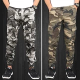 Камуфляжные износостойкие штаны, в корейском стиле, оверсайз