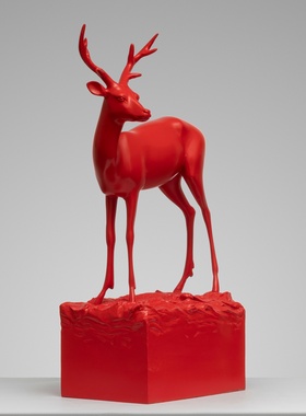 铜鹿摆件《迹》高档客厅玄关办公室装饰品新年礼物乔迁新居礼品