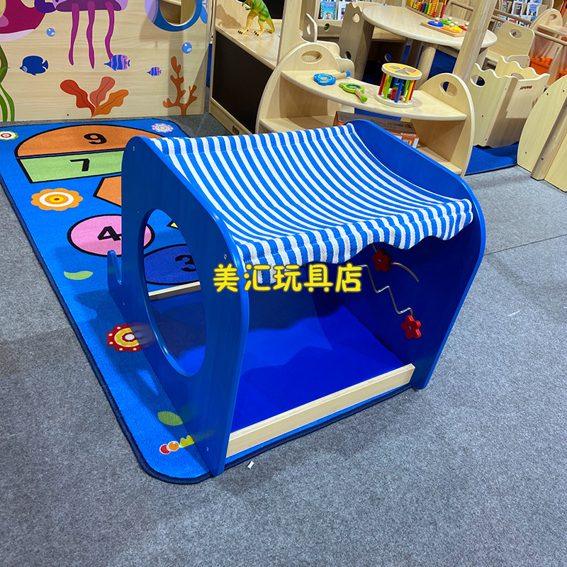 早教园托育中心蒙氏感统攀爬钻洞蓝鲸彩虹绿野钻钻乐小王子树洞