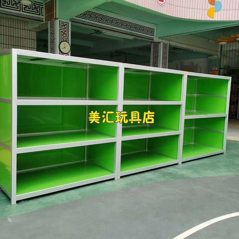幼儿园室外玩具柜轮胎架车子架 户外玩具铝合金收纳架组合收纳柜