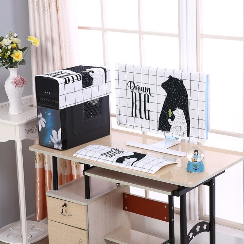 computer head-cover or veil for the bride at a wedding dust cover Bandage Desktop Liquid crystal display keyboard host protect 3 sets 22 inch 24 inchin the Home Fabric , Dust protection cover , Computer enclosures  category - from Buy2taobao.com to provide professional Taobao agent buy service