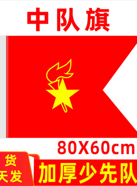 少先队中队旗80X60cm手持中国少年先锋队旗中队旗手拿小学生少先队员队旗3号4号装饰运动会大队旗杆户外防水