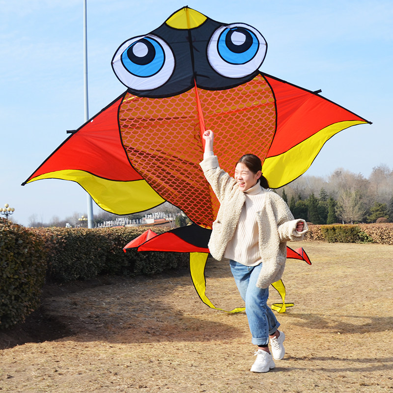 金鱼风筝kite微风易飞三角风等成人高档初学者新款儿童卡通特大号
