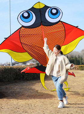 金鱼风筝kite微风易飞三角风等成人高档初学者新款儿童卡通特大号