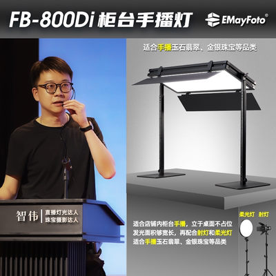 智伟推荐 FB-800Di龙门架长条灯高显色柔光灯手播玉石翡翠饰品