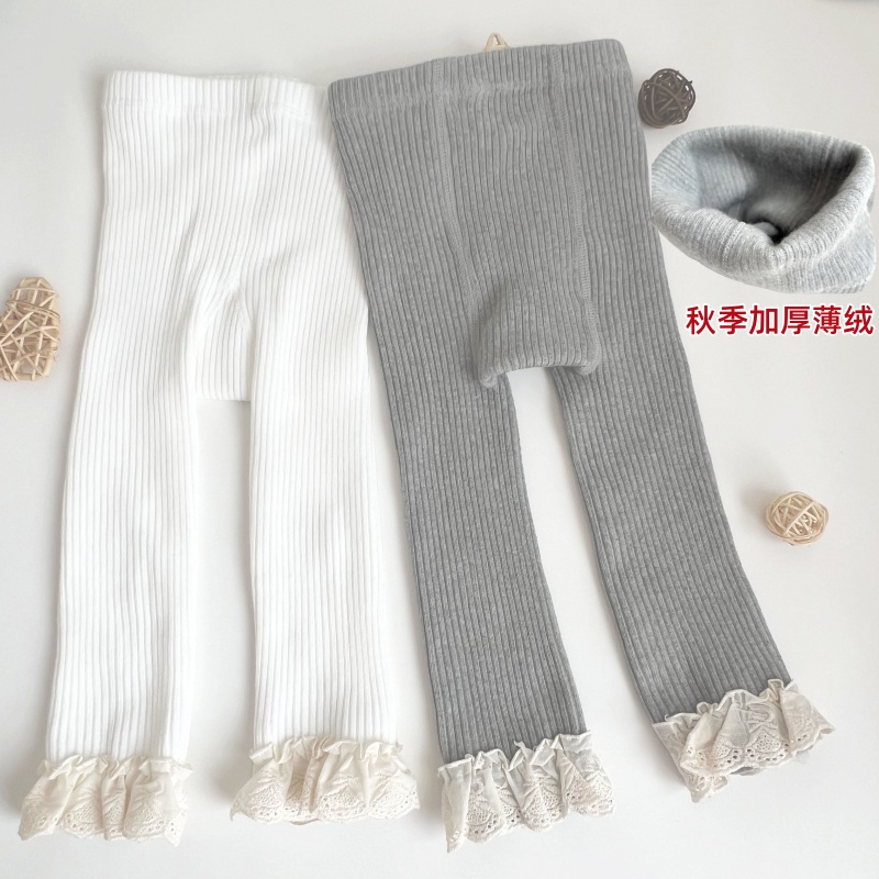 婴儿薄绒大PP打底裤秋冬外穿女宝宝裤袜磨毛加厚女童打底袜1岁3 5