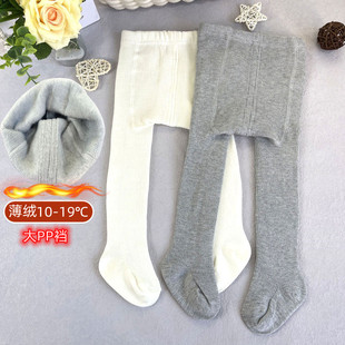 袜保暖薄绒宝宝连裤 婴儿打底裤 12个月大屁屁裤 男童6 袜 春秋加厚款