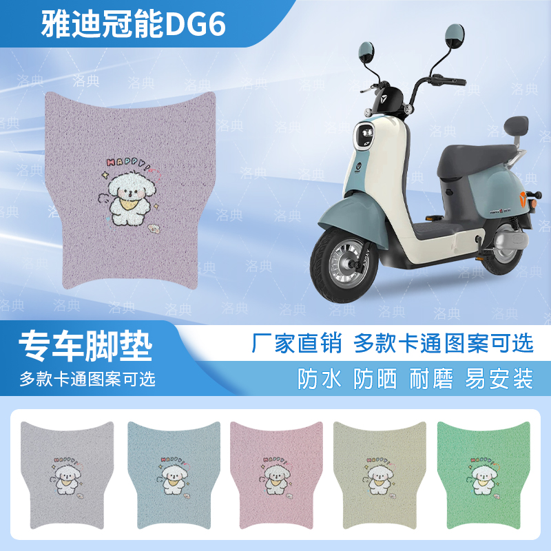 雅迪冠能DG6专用电车脚垫踏板垫防水丝圈脚踏垫四季通用脚垫座垫