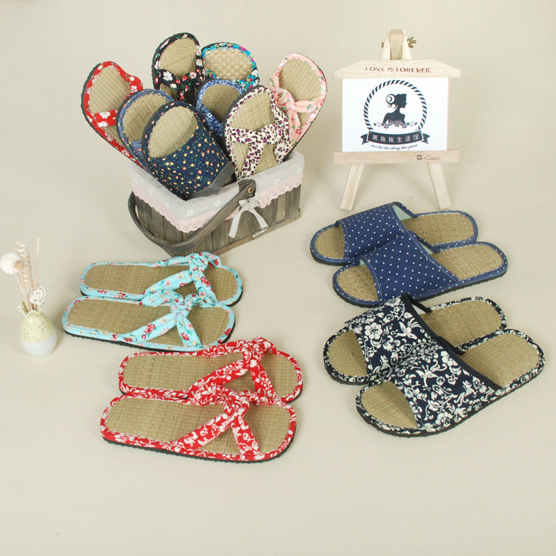 超轻薄亚麻草席凉爽夏季家居交叉女士时尚凉席凉拖鞋男情侣草席,居家布艺,居家亚麻拖鞋,淘宝优惠券,粉丝福利购,淘宝优惠卷