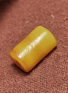 西藏元素11*20mm蜡黄色玛瑙玉髓一物一图小年份老气质感到位佩珠