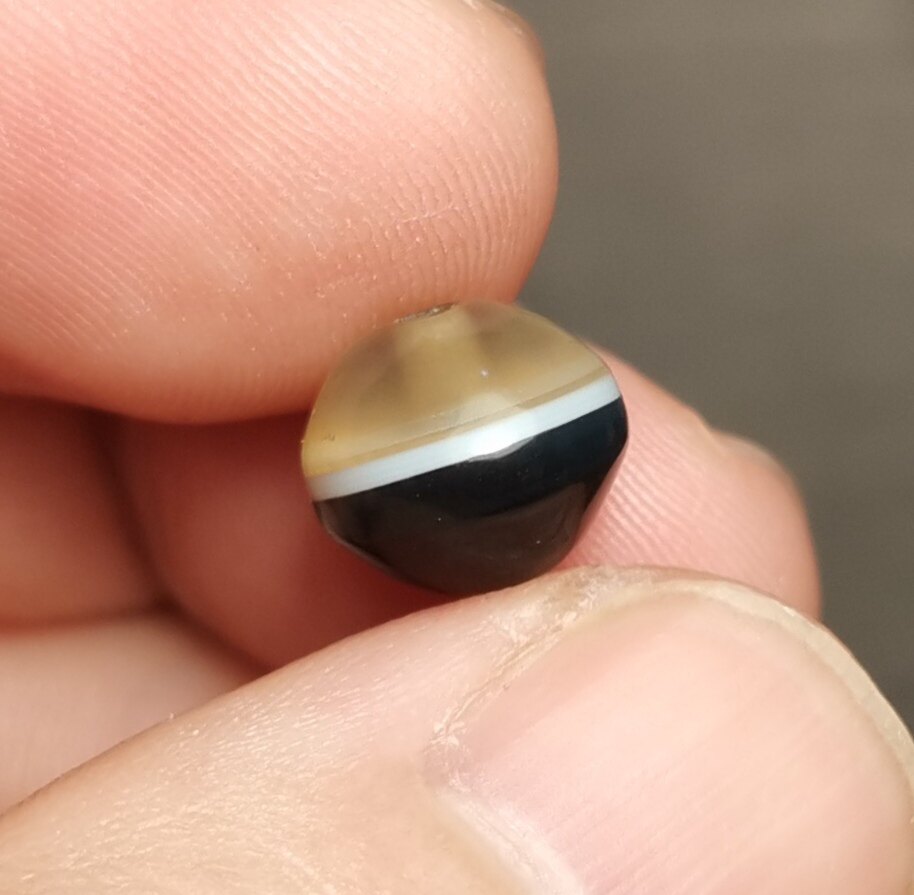 西藏文玩9.5mm老款珠一线药师珠一物一图百搭饰品配饰佩珠隔珠diy