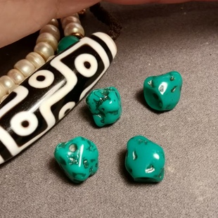 西藏11.5mm原生态老款型随行料器树脂绿色佩珠隔珠腰珠百搭藏饰珠